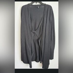 White House Black Market Black With Silver Sparkle Cardigan. NWOT